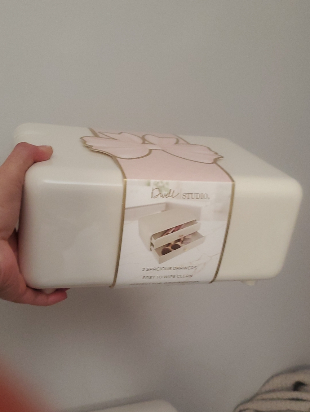 cupcakes & cashmere Cream Bathroom Organizer Box